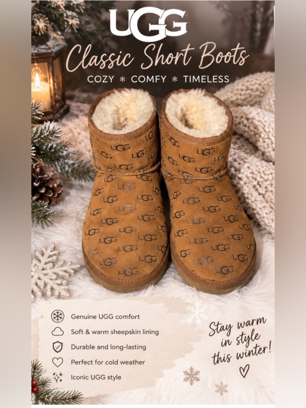 UGG Classic Short Boots Chestnut Brown